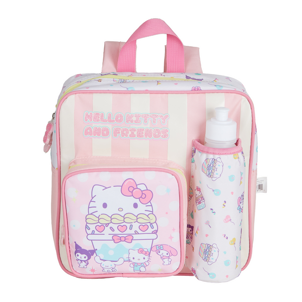 Hello Kitty & Friends Kinder Backpack with Bottle, Lunch Box, Fork & Spoon