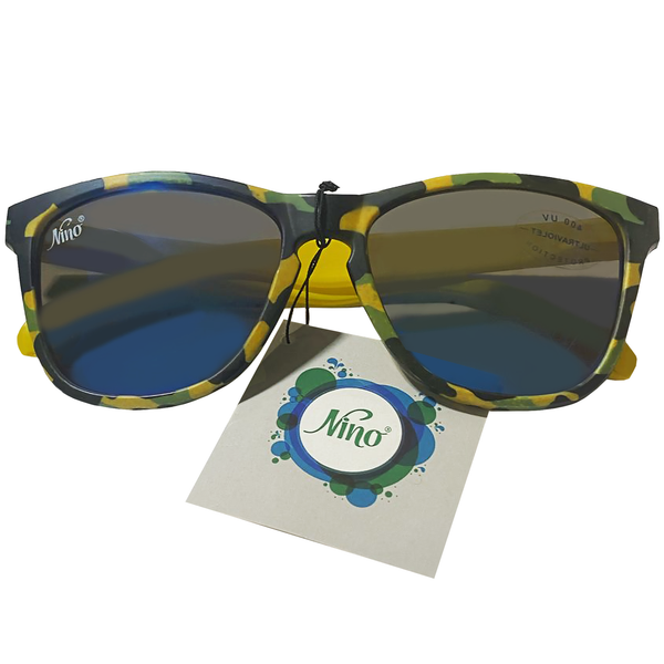 Cat Eye Yellow Camo Matte Frame Sunglasses