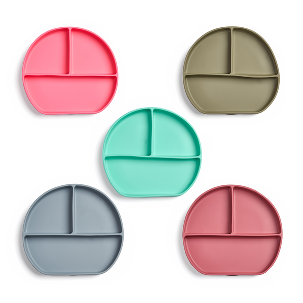 Babydola Baby Silicone Suction Divided Plate (Assorted Color)