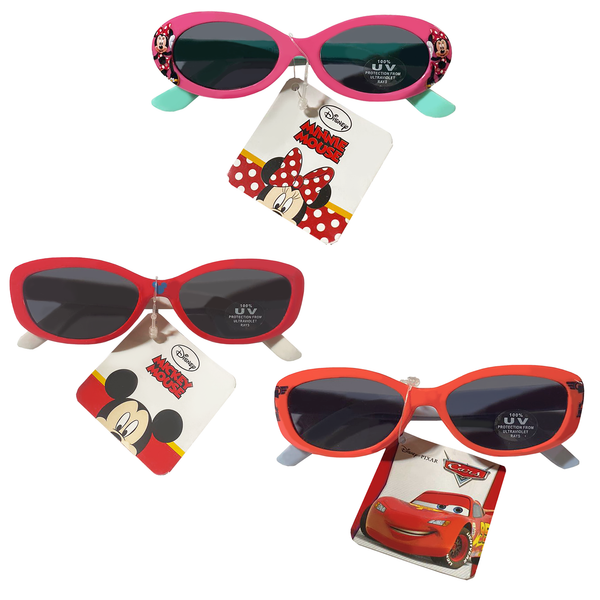 Mickey/Minnie/Cars Kid's Sunglasses with Printed Case (Assorted Characters)