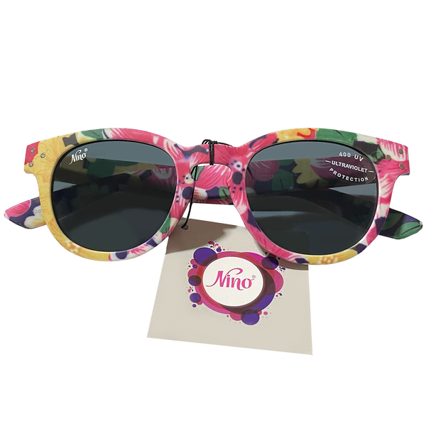 Cat Eye Light Floral Matte Frame Sunglasses