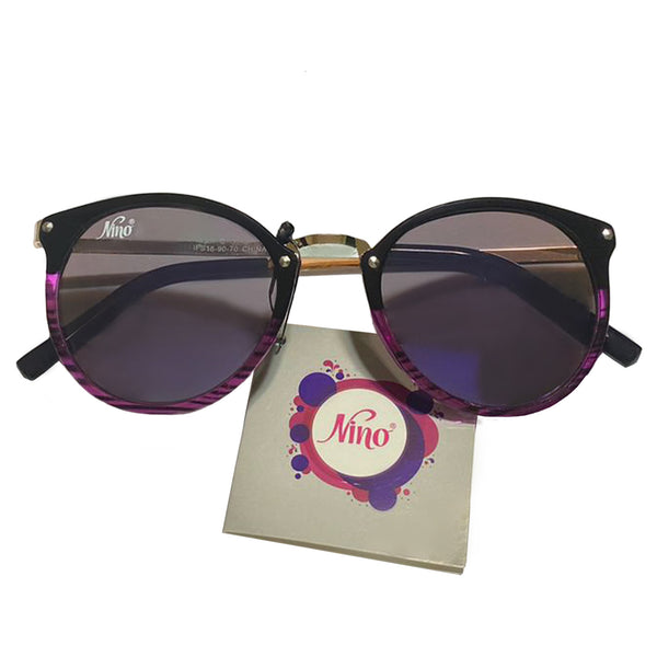 Clubmaster Purple x Black Round Sunglasses with Purple Mirror Lens