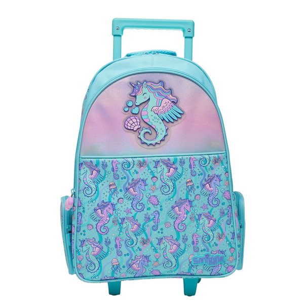 Smiggle Unicorn Trolley Bag With Light Up Wheels 16"