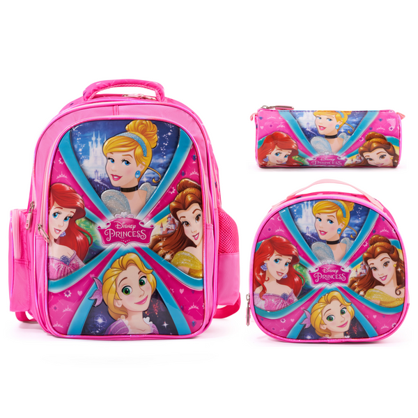 Princess 3-in-1 Girls' School Backpack Set