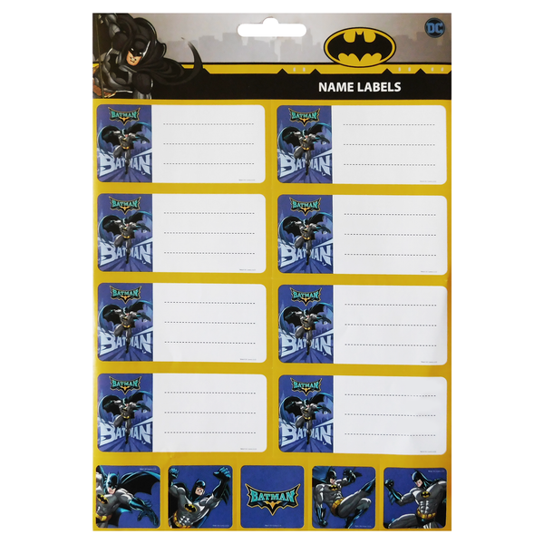 Batman School Label Name Tag