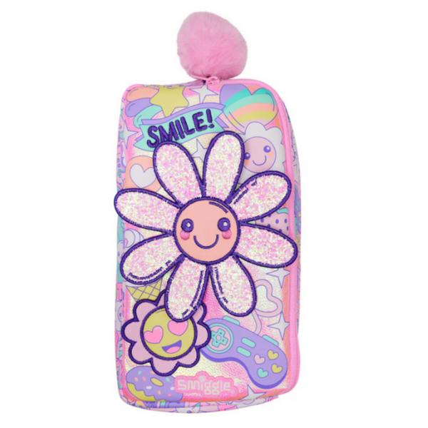 Smiggle Pink Epic Adventures Character Pocket Pencil Case