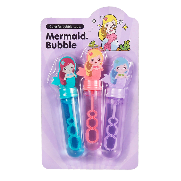 Mermaid Bubble Wand- 3 in a Pack