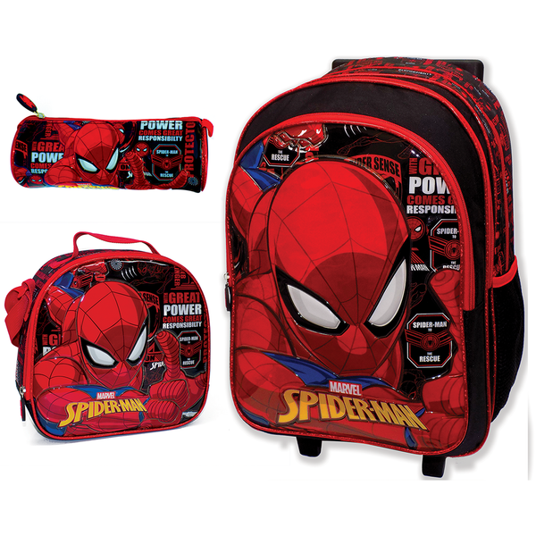 Spiderman 3-in-1 Trolley Bag Set 16"