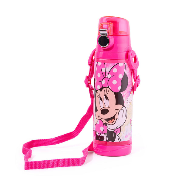 Minnie Girls' Plastic Number 5 Bottle with Strap 600 ml Amiral