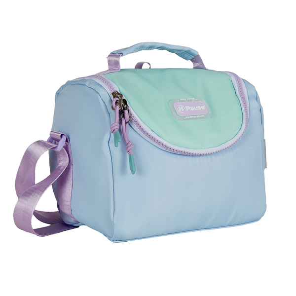 Pause Pastel Pals: Blue Bunny Keychain Insulated Lunch Bag