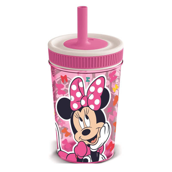 Stor Minnie Leakproof Silicone Straw Tumbler 465 ML