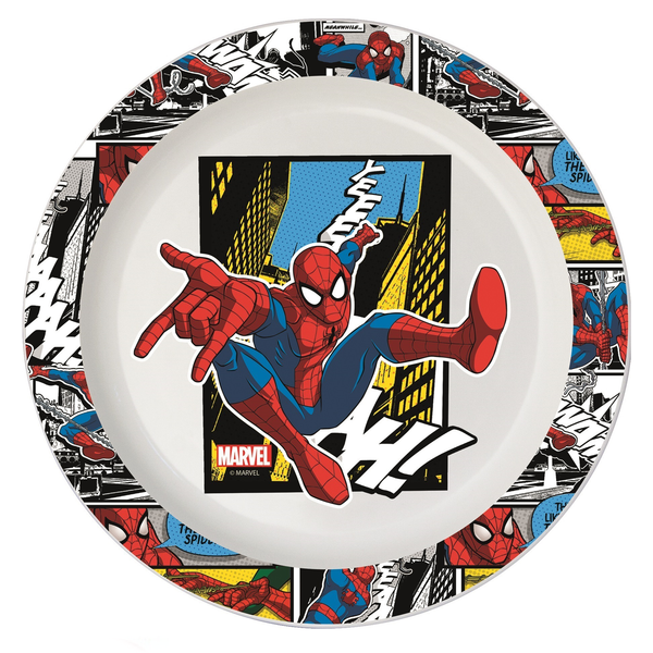 Stor Spiderman Kids Microwave-Safe Plate
