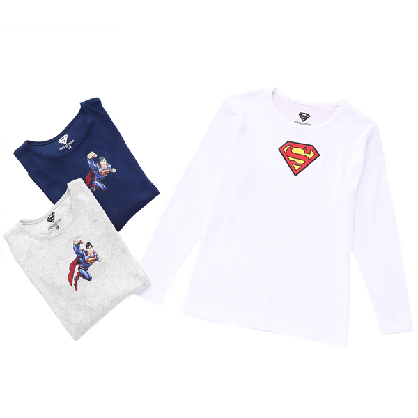 Superman Long- Sleeve Undershirts Pack of 2 (Assorted Colors)
