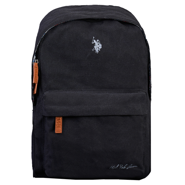 U.S. Polo Black Denim School Backpack 19"