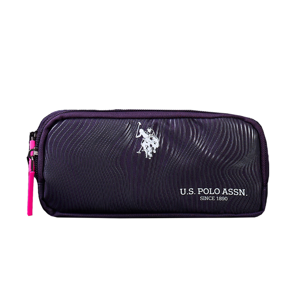 U.S. Polo Purple x Pink Spirals School Pencil Case