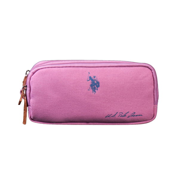 U.S. Polo Pink Denim School Pencil Case