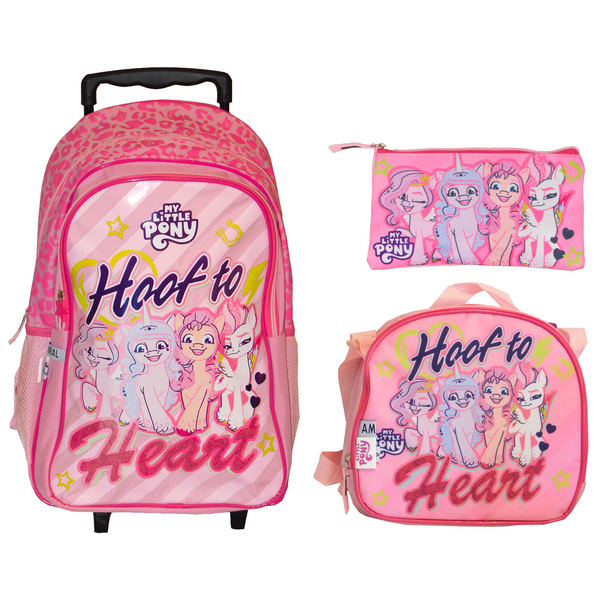 My Little Pony Girls' 3-in-1 Trolley Bag Set 18"