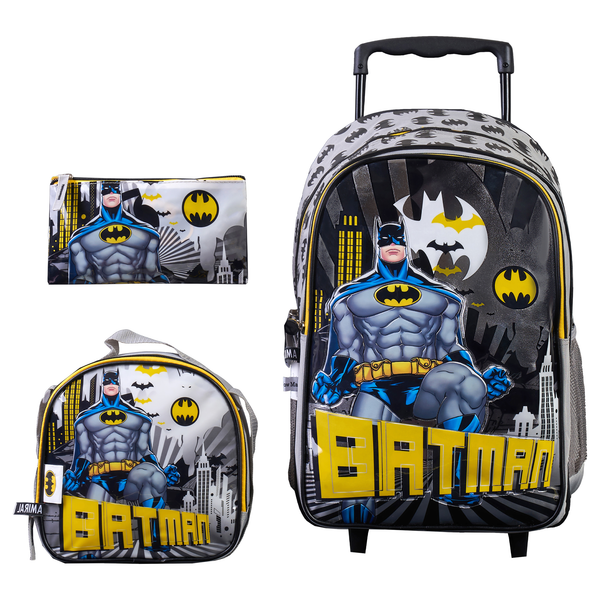 Batman Boys' 3-in-1 Trolley Bag Set 18"